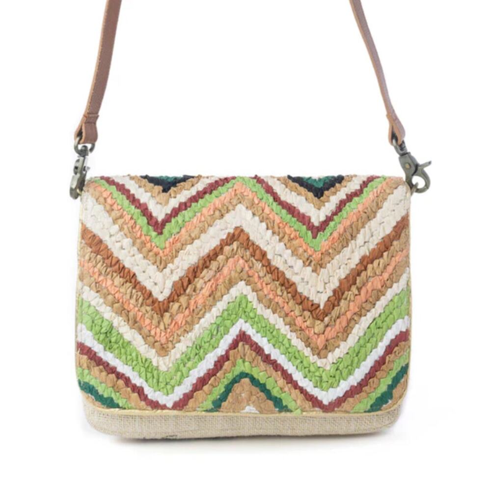 NWT Boho Chevron Valley Crossbody Bag in Spring Glow by Myra